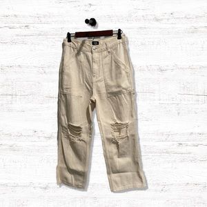 Simple Society Grunge Distressed Wide Leg Carpenter Pants Size 29